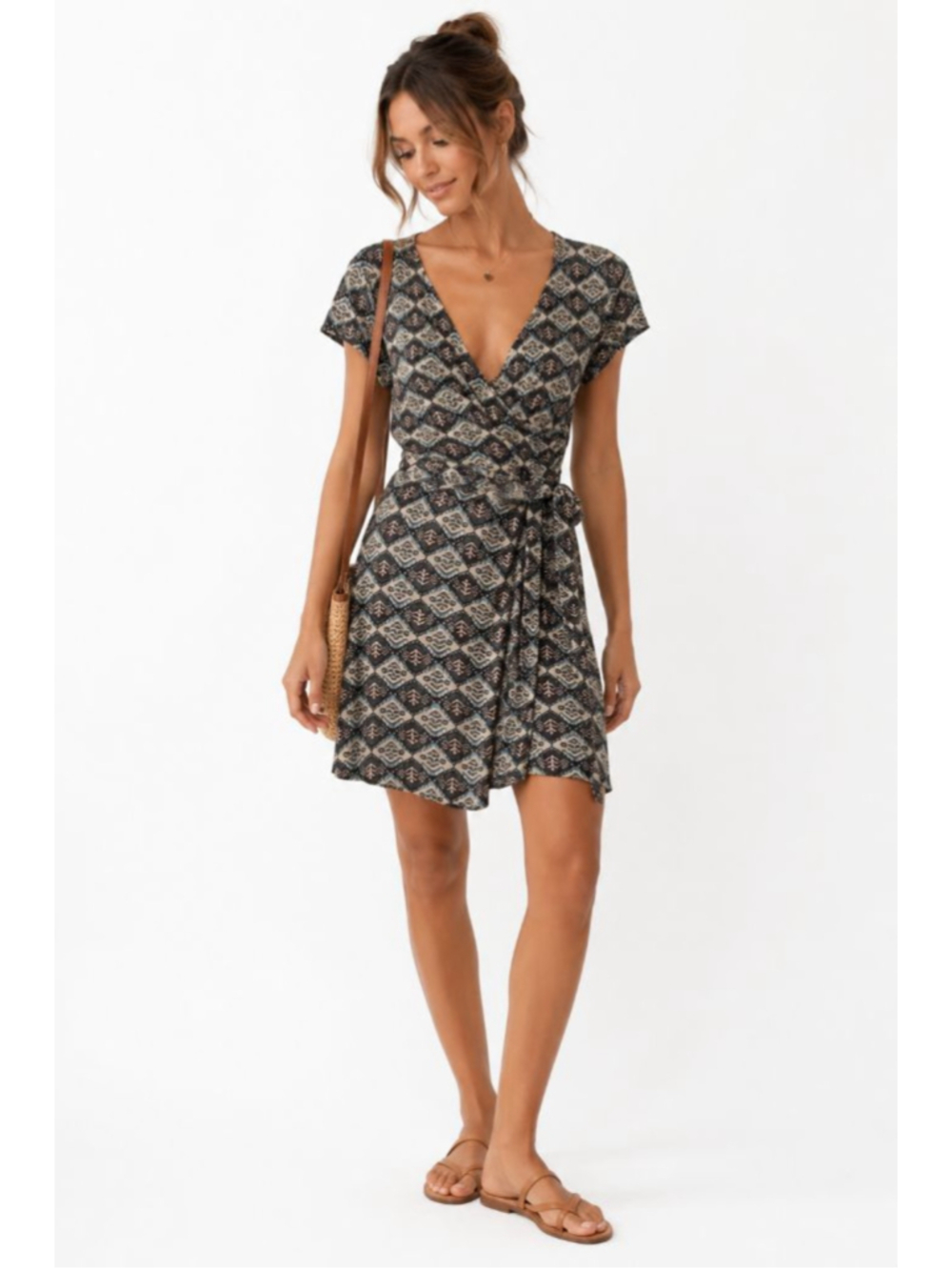 Vintage Inspired Axcess Liz Claiborne Geometric Dress L